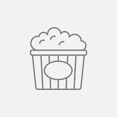 Image showing Popcorn line icon.