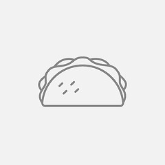 Image showing Taco line icon.