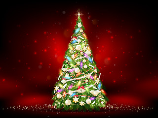 Image showing Green christmas tree. EPS 10