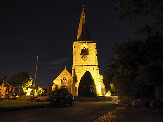 Image showing St Mary Magdalene church in Tanworth in Arden at night