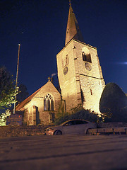 Image showing St Mary Magdalene church in Tanworth in Arden at night