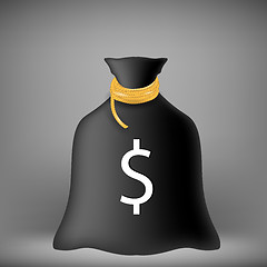 Image showing Black Money Bag