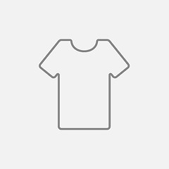 Image showing T-shirt line icon.