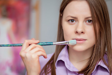 Image showing Creative artist for drawing in the studio