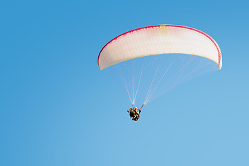 Image showing Adrenaline impressions and freedom emotions paragliding extremal