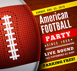 Image showing American football party. Vector background