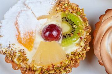 Image showing sweet cakes with fruits