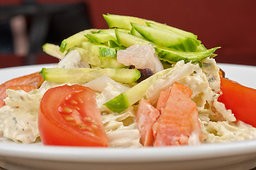 Image showing Healthy shrimp salad 