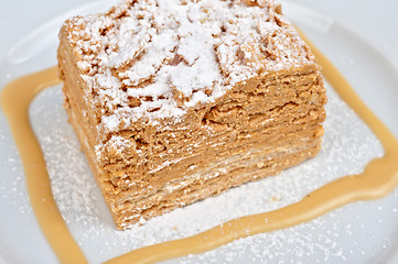 Image showing Cake Napoleon closeup 