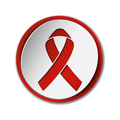 Image showing Red ribbon - AIDS awereness sign. 