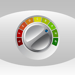 Image showing Energy class gauge with rotateable knob