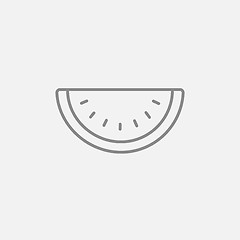 Image showing Watermelon line icon.