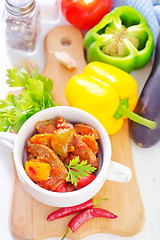 Image showing baked meat and vegetables