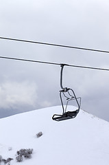 Image showing Chair lift at evening