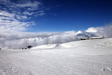 Image showing Ski slope at nice day