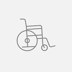 Image showing Wheelchair line icon.