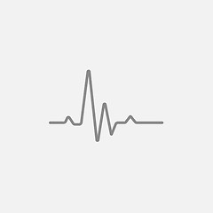 Image showing Hheart beat cardiogram line icon.