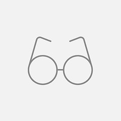 Image showing Eyeglasses line icon.