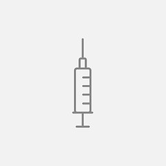 Image showing Syringe line icon.