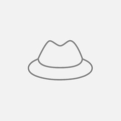 Image showing Classic hat line icon.