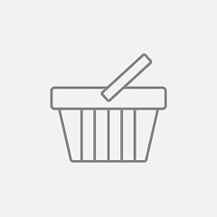 Image showing Shopping basket line icon.