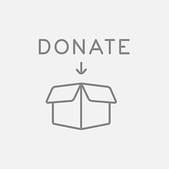 Image showing Donation box line icon.