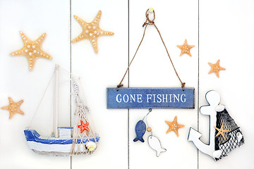 Image showing Gone Fishing Decorative Abstract