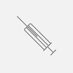 Image showing Syringe line icon.