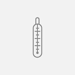 Image showing Medical thermometer line icon.