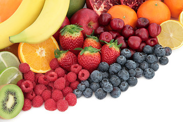 Image showing Fresh Fruit Superfood Selection