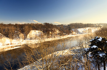 Image showing winter river , Belarus