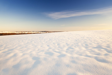 Image showing the field covered with snow  