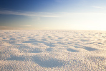 Image showing snow covered field 