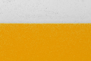 Image showing Beer with foam and bubbles