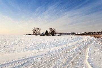 Image showing winter road   with snow