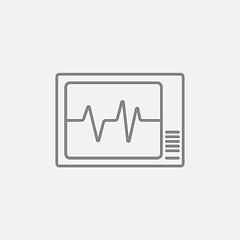 Image showing Heart monitor line icon.