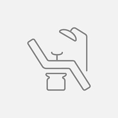 Image showing Dental chair line icon.