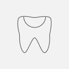 Image showing Tooth decay line icon.