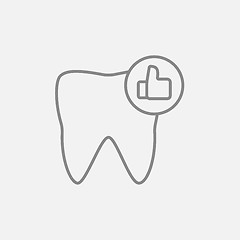 Image showing Healthy tooth line icon.