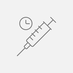 Image showing Syringe line icon.