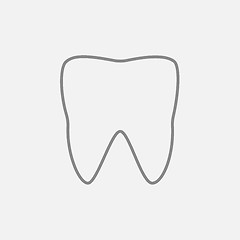 Image showing Tooth line icon.