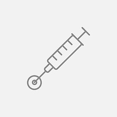 Image showing In vitro fertilisation line icon.