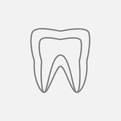 Image showing Molar tooth line icon.