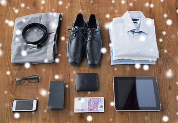 Image showing close up of formal clothes and personal stuff