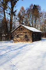 Image showing farmhouse . countryside. winter