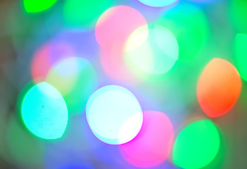 Image showing Background of defocussed color lights with sparkles