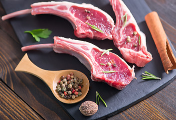 Image showing raw chop meat