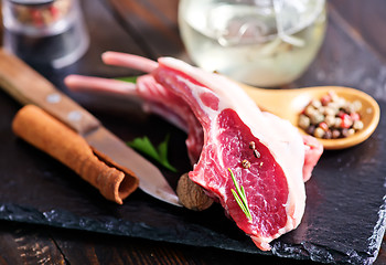 Image showing raw chop meat