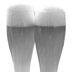 Image showing Black and white Weisse beer