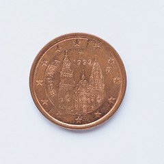 Image showing Spanish 5 cent coin